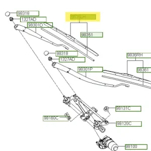 Zniżka Pióro wycieraczki Hyundai I10 - wyprzedaż