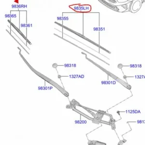 Nowość Pióro wycieraczki lewy przód Hyundai