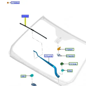 Wybór klientów Pióro wycieraczki pasażera szyby czołowej Ford Ranger TKE 2011 - wyprzedaż