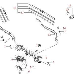 Łatwy zwrot Pióro wycieraczki Prawe Suzuki A Cross - wyprzedaż