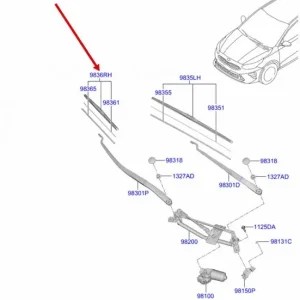 Bestseller Pióro wycieraczki prawy przód