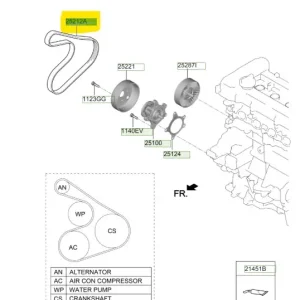 Pasek klinowy Hyundai I30 / I40 / Tucson Nowość
