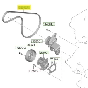 Tani Pasek klinowy Hyundai Tucson / Tucson Hybrid / Santa Fe Hybrid