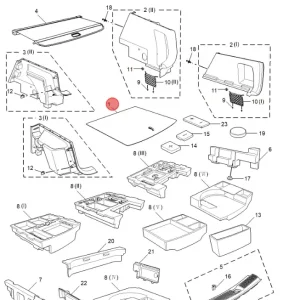 Niska cena Podłoga bagażnika mg hs 2024