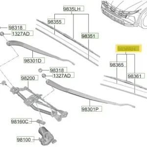 Pióro wycieraczki szyby czołowej Hyundai Tucson (2021-2024) Niska cena