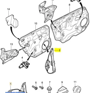 Podnośnik szyby drzwi lewy tył XC60 Volvo Cena promocyjna