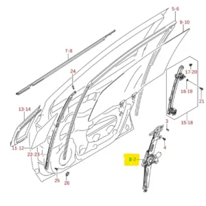 Bezpieczna płatność Podnośnik szyby drzwi prawy przód Suzuki SX4 / S-CROSS - wyprzedaż