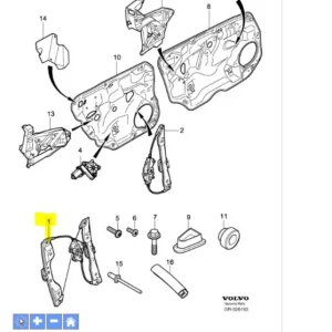 Do wyczerpania zapasów Podnośnik szyby drzwi prawy przód XC60 Volvo