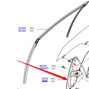 Podnośnik szyby lewy przód Q50 Infiniti - wyprzedaż Dodaj do koszyka