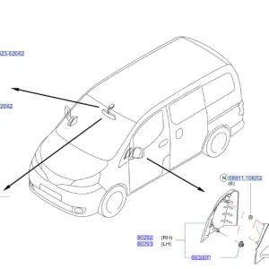 Podstawa lusterka wewnętrznego nissan - wyprzedaż Nie przegap