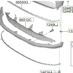 Pokrywa dolna zderzaka przedniego Hyundai Tucson (2022) Najlepsza cena