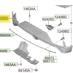 Cena promocyjna Pokrywa dolna zderzaka tylnego Hyundai I20 / Bayon (2021)