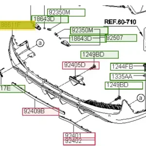 Okazja Pokrywa dolna zderzaka tylnego Hyundai I30 (2017)