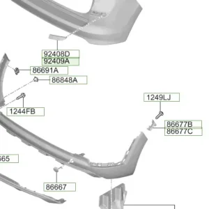 Rabat Pokrywa dolna zderzaka tylnego Hyundai Tucson (2018)