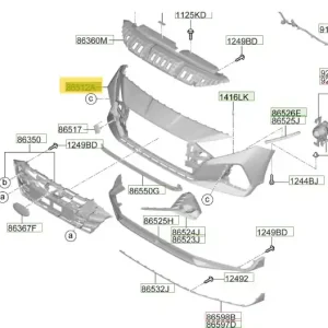 Tani Pokrywa górna zderzaka przedniego Hyundai I20 / Bayon
