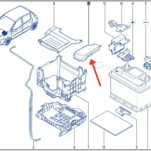 Pokrywa obudowa akumulatora RENAULT CLIO III MODUS Tylko dziś