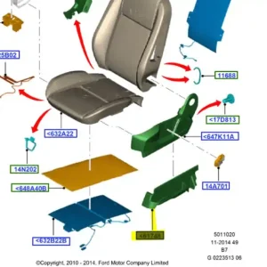 Pokrycie boczne fotela przedniego lewego Ford Focus Cmax 2010-2015 - wyprzedaż Dodaj do koszyka