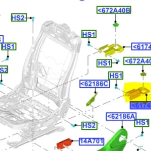 Pokrycie szyny fotela kierowcy Ford Mustang 2015 2023 - wyprzedaż Bezpieczna płatność