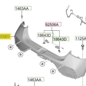 Pokrywa zderzaka tylnego Hyundai I20 / Bayon (2021) Najlepsza cena
