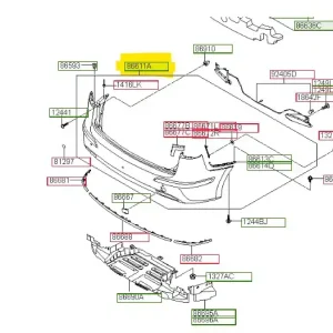 Wyjątkowa oferta Pokrywa zderzaka tylnego Hyundai I30 (2009) OE - wyprzedaż