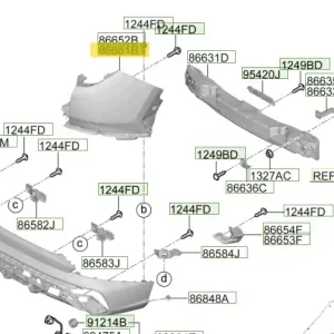 Pokrywa zderzaka tylnego lewa strona Hyundai Tucson Najlepsza cena