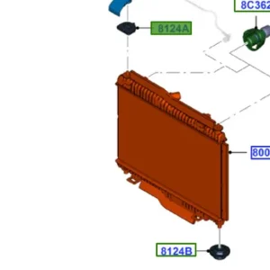 Zamów teraz Poduszka gumowa górna chłodnicy wody Ford