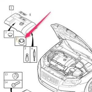 Kup online Poduszka gumowa pokrywy silnika Volvo