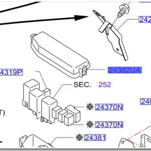 Wysoka jakość Pokrywa skrzynki bezpieczników nissan xtrail 2014-2022 - wyprzedaż