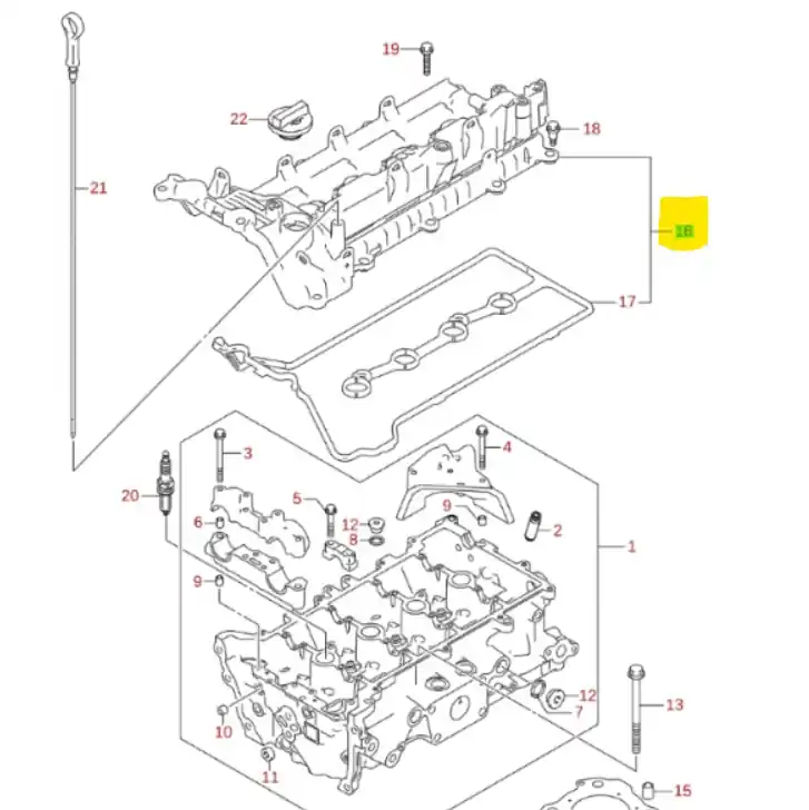 Tani Pokrywa zaworów silnika Suzuki Swift / SX4 / S Cross / Vitara - wyprzedaż