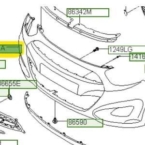 Pokrywa zderzaka przedniego Hyundai I10 (2011) OE - wyprzedaż Bezpieczna płatność
