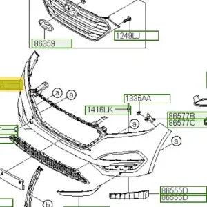 Darmowy zwrot Pokrywa zderzaka przedniego Hyundai Tucson (2016)