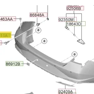 Ostatnie sztuki Pokrywa zderzaka tylnego Hyundai Elantra (2020)