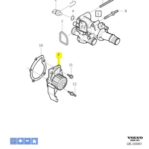 Wysoka jakość Pompa wody diesel S40 C30 C70 S80 V70 V50