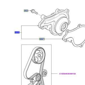 Darmowy zwrot Pompa wody Ford Fiesta 2008 2012 - wyprzedaż