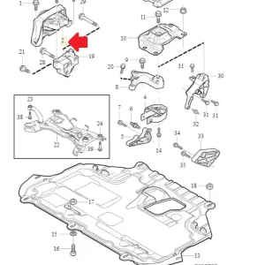 Prawa poduszka silnika Dostępne od ręki