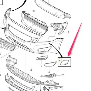 Prawa zaślepka spryskiwacza reflektora w zderzaku S60 Volvo Najlepsza cena