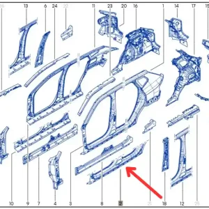 Próg lewy DACIA DUSTER III Oferta czasowa