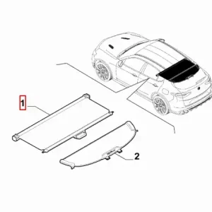 Półka tylna Alfa Romeo Stelvio - wyprzedaż Zniżka