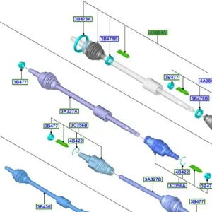 Półoś lewa fiesta 2017FORD - wyprzedaż Promocja
