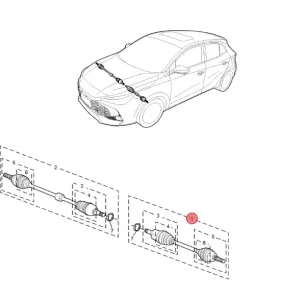Nowość Półoś napędowa lewa MG3 2024 hybryda