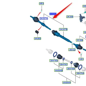 Nowość Półoś prawy przód MK2