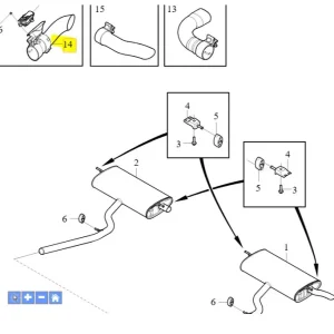 Prawa końcówka wydechu Volvo EX40 XC40 Hit sprzedaży