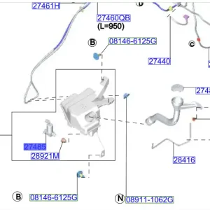 Pompka silniczek spryskiwaczy nissan leaf - wyprzedaż Nowy