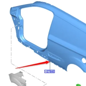 Poszycie bok prawy nadwozia transit tourneo courier 2014FORD - wyprzedaż Wyjątkowa oferta
