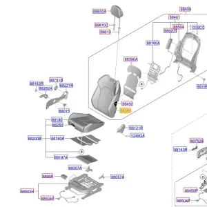 Dodaj do koszyka Poszycie oparcia fotela KIA Ceed / XCeed / ProCeed - wyprzedaż
