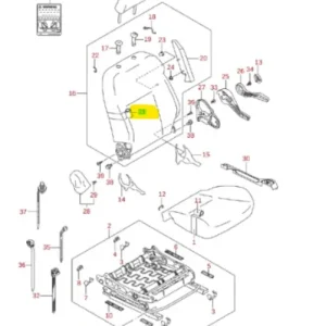 Poszycie oparcia fotela lewe Suzuki Swift - wyprzedaż Najlepsza cena