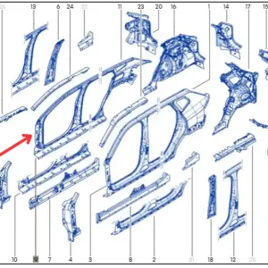 Poszycie prawy przód (słupek A + B, próg) DACIA DUSTER III Ostatnia szansa