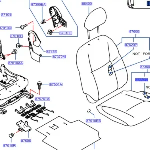 Poszycie siedzenia nissan X-TRAIL 2014-2022 - wyprzedaż Okazja