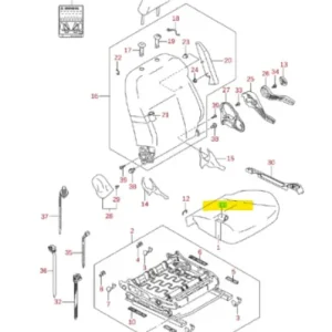 Poszycie siedziska fotela lewe Suzuki Swift - wyprzedaż Tylko do końca tygodnia