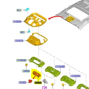 Zniżka Przelaczniki podsufitki przód Ford Focus MK3 Kuga - wyprzedaż